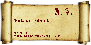 Moduna Hubert névjegykártya